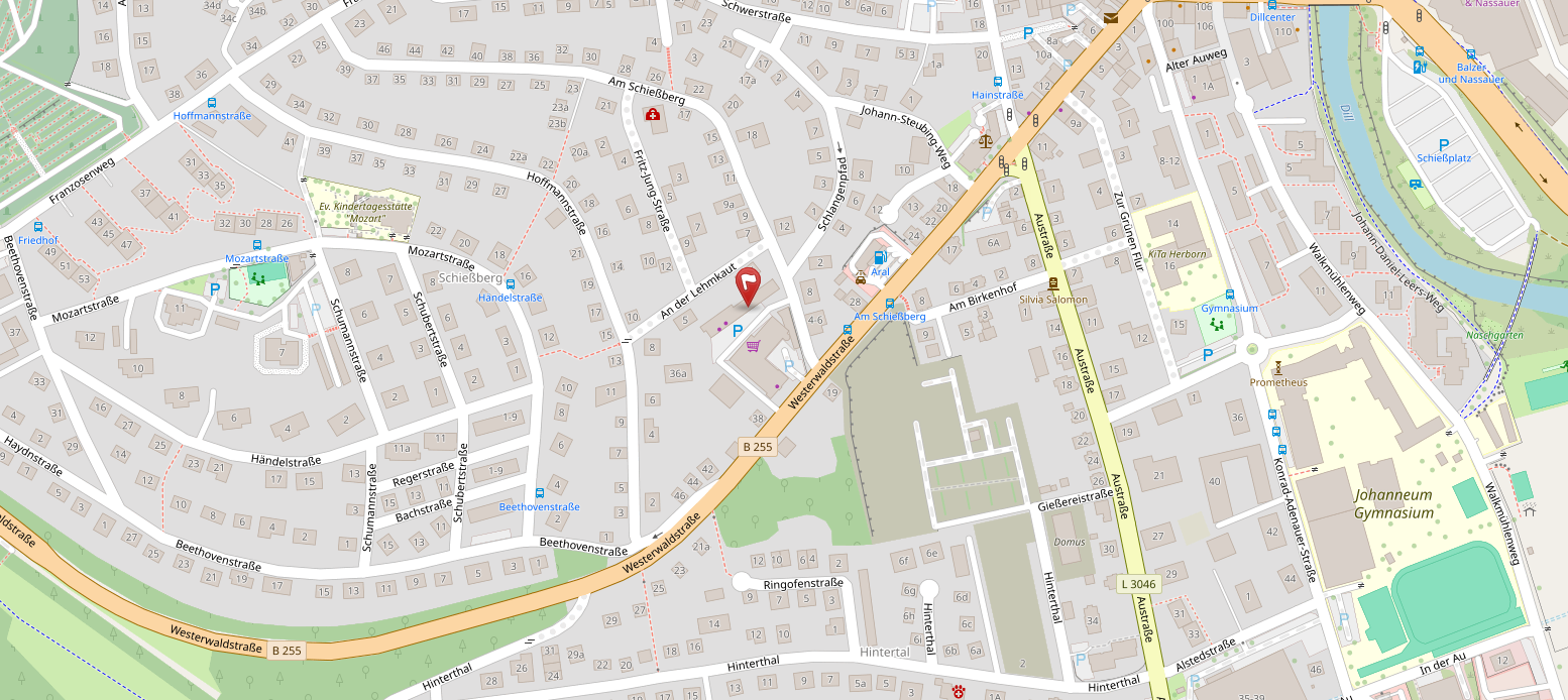 Standort Kfz-Sachverständigenbüro B. Nenni, Westerwaldstr. 36c, 35745 Herborn